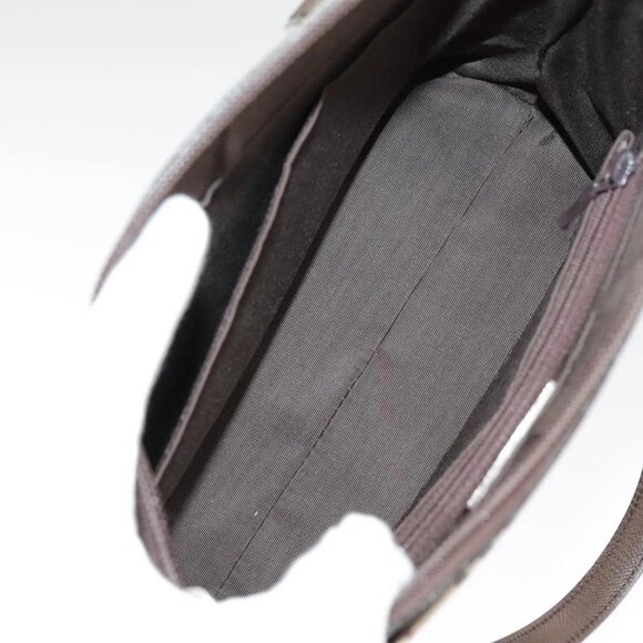 BURBERRY Nova Check Hand Bag Canvas Leather Beige Auth 101313 - Picture 9 of 16